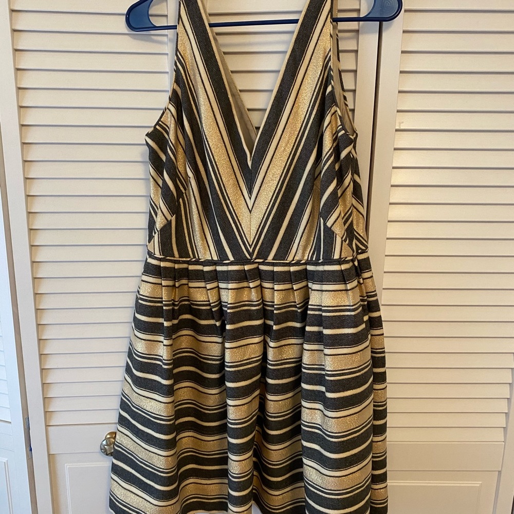Gold Stripe J.Crew dress